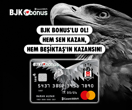 İlk kartın BJK bonus olsun 1.000 TL bonus kazan!