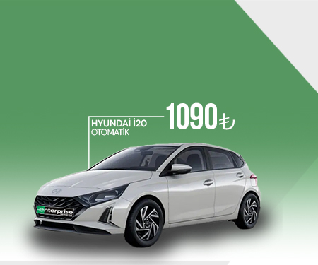 Enterprıse'da Hyundaı ı20 Benzinli Otomatik 1.090 TL’den kiralama!