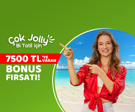 Jolly'de 7.500 TL'ye varan bonus!